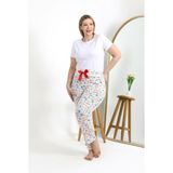 Akbeniz Kadın Pamuklu Büyük Beden Alt Pijama 27558 Ekru - 7XL