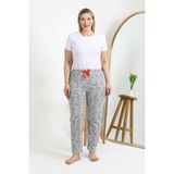 Akbeniz Kadın Pamuklu Büyük Beden Alt Pijama 27558 Gri - 4XL