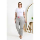 Akbeniz Kadın Pamuklu Büyük Beden Alt Pijama 27560 Gri - 5XL