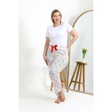 Akbeniz Kadın Pamuklu Büyük Beden Alt Pijama Ekru 27558