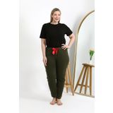 Akbeniz Kadın Pamuklu Büyük Beden Alt Pijama Haki 27559