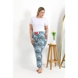 Akbeniz Kadın Pamuklu Büyük Beden Alt Pijama Mavi 27558