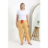 Akbeniz Kadın Pamuklu Büyük Beden Alt Pijama Sarı 27559