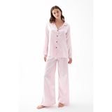 Akbeniz Kadın Pembe Oversize Saten Pijama Takımı