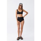 Akbeniz Kadın Siyah Pedli Yüksek Bel Bikini Takımı