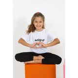 Akbeniz Kız Çocuk Kısa Kol Beyaz Penye Pijama Takım 20432 - 7 - 8
