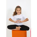 Akbeniz Kız Çocuk Kısa Kol Beyaz Penye Pijama Takım 20432