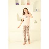 Akbeniz Kız Çocuk Pamuk Kısa Kollu Pijama Takımı 20364