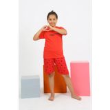 Akbeniz Kız Çocuk Şortlu Kısa Kol Penye Pijama Takım 20431