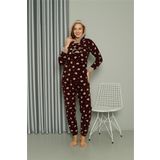 Akbeniz Welsoft Polar Kadın Kapşonlu Pijama Takımı 8513