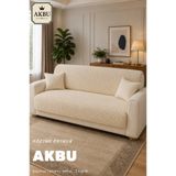 AKBU Kaymaz Tabanlı Peluş Koltuk Örtüsü Petek Dokulu Yumuşak 3 kişilik Koltuk Kılıfı 175 X 210 cm