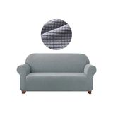 Akbu Likrali Koltuk, Kanepe, Çekyat Örtüsü 3 Kişilik Koltuk Örtüsü Lastikli, Pitikare Desen - 180 x 230 cm - Gri