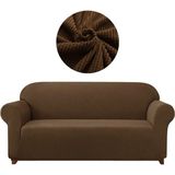 Akbu Likrali Koltuk, Kanepe, Çekyat Örtüsü 3 Kişilik Koltuk Örtüsü Lastikli, Pitikare Desen - 180 x 230 cm - Kahve