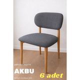 Akbu Sandalye Kılıfı , 6lı Paket , Yüksek Kalite Bohem Model , Lastikli , Mutfak Sandalye Örtüsü - 50 x 52 cm - Antrasit