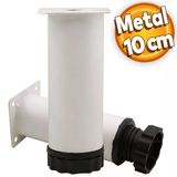 Akça Ayarlanabilir Mobilya Kanepe Koltuk Baza Yükseltme Yükseltici Ayağı Metal Ayakları 10 Cm Beyaz