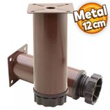 Akça Ayarlanabilir Mobilya Kanepe Koltuk Baza Yükseltme Yükseltici Ayağı Metal Ayakları 12 Cm Kahve