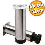 Akça Ayarlanabilir Mobilya Kanepe Koltuk Baza Yükseltme Yükseltici Ayağı Metal Ayakları 12 Cm Krom