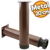 Akça Ayarlanabilir Mobilya Kanepe Koltuk Baza Yükseltme Yükseltici Ayağı Metal Ayakları 20 Cm Kahve