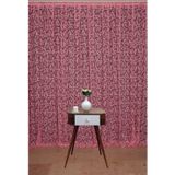 Akça Tekstil 300 x 260 cm Sultan 2 Pembe Tek Kanat Hazır Dikilmiş Pileli Fon Perde