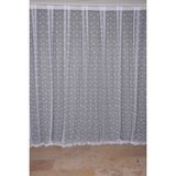 Akça Tekstil 300x260 cm Beyaz Kurşunlu Baklava Model Tek Kanat Hazır Dikilmiş Pileli Fon Perde