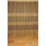 Akça Tekstil 300x260 cm Gold Geometrik Tek Kanat Dikilmiş Pileli Fon Perde