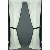 Akça Tekstil 300x260 cm Krem Kardelen Tek Kanat Hazır Dikilmiş Pileli Fon Perde