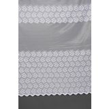 Akça Tekstil Beyaz 300x260 cm Geometrik Model Dikilmiş Pileli Fon Perde