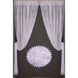 Akça Tekstil Düz Ip Perde 180 cm En 280 cm Boy Beyaz Renk Hazır Ip Perde - 180 x 280 cm