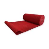 Akçadırcı 14 mm 100 x 100 cm Kaymaz Taban Kırmızı Plastik Kıvırcık Paspas