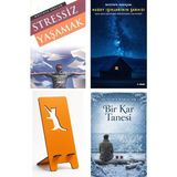 Akçağ Yayınları Stressiz Yaşamak - Mustafa Arslan + Kuzey Işıklarının Şarkısı + Telefon Tutucu + Bir Kar Tanesi