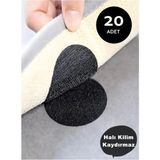 Akcakese 20 Adet Halı Kilim Koltuk Örtüsü Kaydırmaz Sabitleyici Cırt Yıkanabilir Kendinden Yapışkanlı Ped