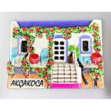 Akçakoca Polyester Kabartmalı Magnet 7X5cm Dekoratif Hediyelik Buzdolabı Süsü (Kod:1432)