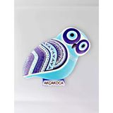 Akçakoca Temalı Polyester Kabartmalı Nazar Baykuş Magnet 5,5 X 9 Cm Dekoratif Hediyelik Buzdolabı Süsü (Kod:1141)