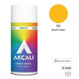 Akçalı Sprey Boya 316 Krom Sarı 400 ml (12 Adet)