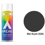 Akçalı Sprey Boya Mat Siyah, 526 Mat Siyah Sprey Boya