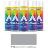 Akçalı Sprey Düz Renkler - Alüminyum Soba Boyası 903 (Isıya Dayanıklı) 400ML