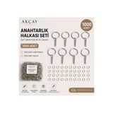 Akçay Aksesuar 1000’lü Toptan Fiyatına Anahtarlık Halkası C Aparatlı Zincirli Makrome Amigurumi 2,5cm Çap 2,5cm Zincir Aparat