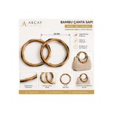 Akçay Aksesuar 13 Cm Bambu Görünümlü Yuvarlak Halka Çanta Sapı Çift