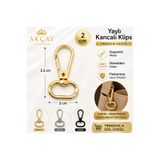 Akçay Aksesuar 2 Cm Oval Yay Kanca Çanta Aparatı 1 Adet