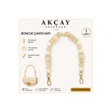 Akçay Aksesuar AKRİLİK ÇANTA SAPI BUZLU KREM