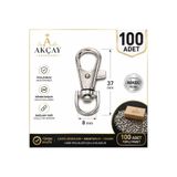 Akçay Aksesuar Köstek Paris Kanca 100 Ad Anahtarlık Çanta Klipsi Aparat Kanca l