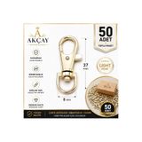 Akçay Aksesuar Köstek Paris Kanca 50 Adet Anahtarlık Çanta Klipsi Aparat Kanca Aksesuar Malzeme Metal