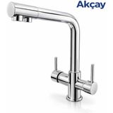 Akçay Arıtma Musluklu Mix Krom Mutfak Bataryası