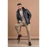 Akçaylar Kapşonlu Regular Fit Erkek Şişme Mont - 58 - Koyu Kahverengi