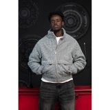 Akçaylar Oversize Crop Model Yan Cepli Astarlı Kırçıllı Mont - XL - Gri