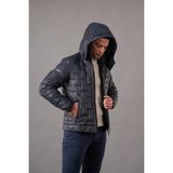 Akçaylar Regular Fit Kapşonlu Astarlı Kapitone Erkek Mont - 52 - Antrasit