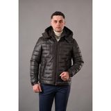 Akçaylar Regular Fit Kapşonlu Astarlı Kapitone Erkek Mont - 52 - Kahverengi