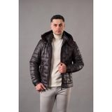 Akçaylar Regular Fit Kapşonlu Astarlı Kapitone Erkek Mont - 58 - Bordo