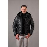 Akçaylar Regular Fit Kapşonlu Astarlı Kapitone Erkek Mont - 58 - Siyah