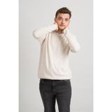 Akçaylar Regular Fit V Yaka Pamuklu Basic Erkek Triko Kazak - 2XL - Krem
